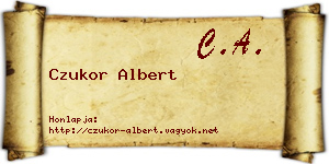 Czukor Albert névjegykártya